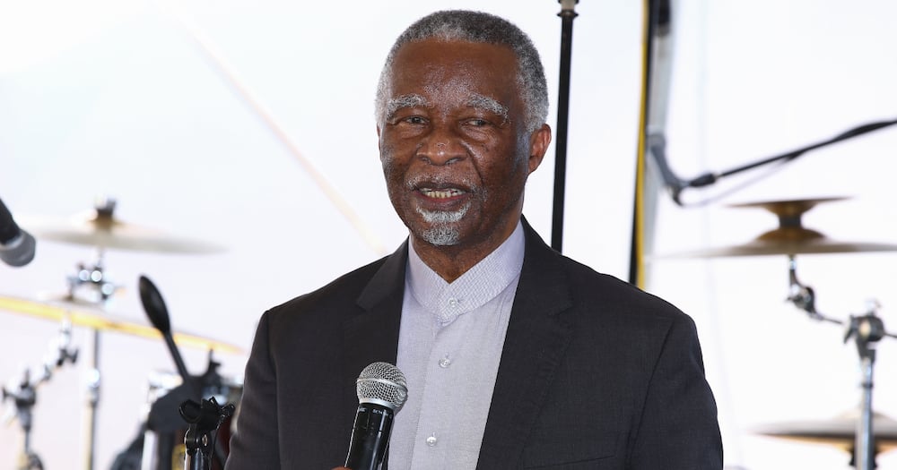 Former President Thabo Mbeki at the launch of the Thabo Mbeki Presidential Library at the Thabo Mbeki Foundation