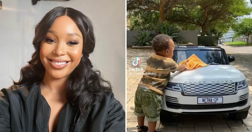Minnie Dlamini made her 2-year-old son wash his own Range Rover