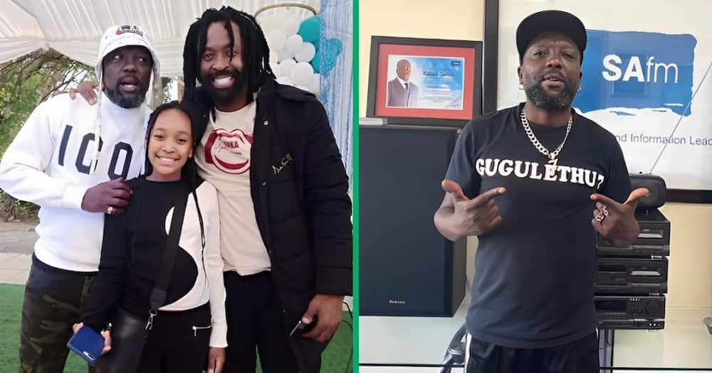 Zola 7 celebrated his 47th birthday party with DJ Sbu and his daughter.