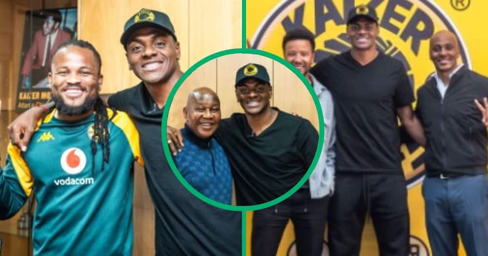 Kaizer Chiefs' new player from Colombia with Dr Kaizer Motaung