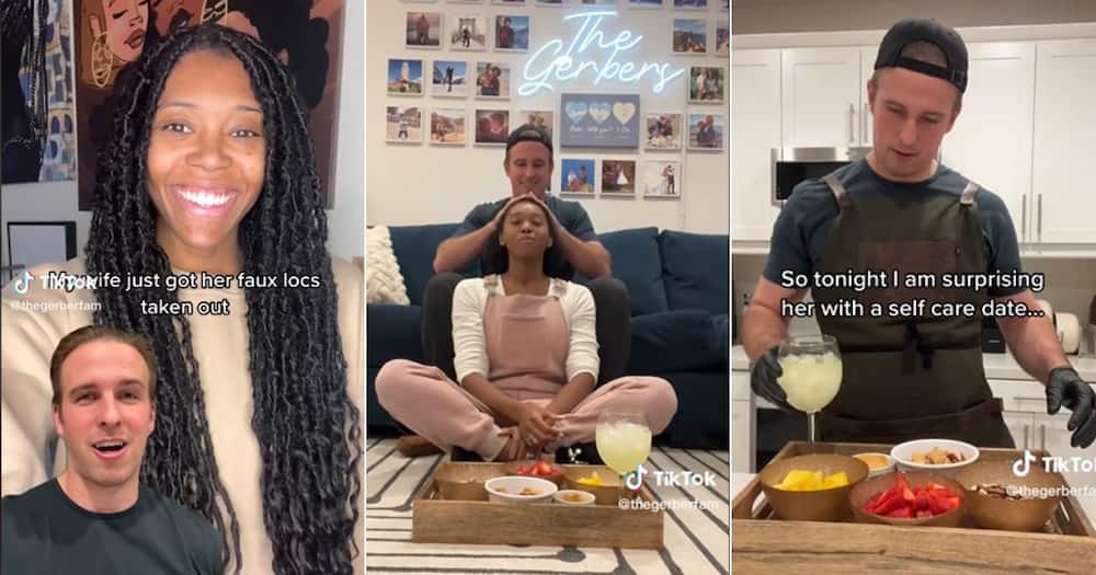Hubby takes care of wife after taking off faux locs