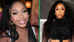 Minnie Dlamini hosts UEFA champions league launch, SA gushes over her beauty: "You're so beautiful"