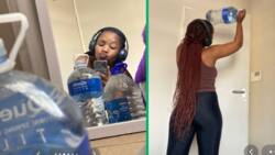 Northern Cape woman's creative use of water bottles for home gym praised on TikTok