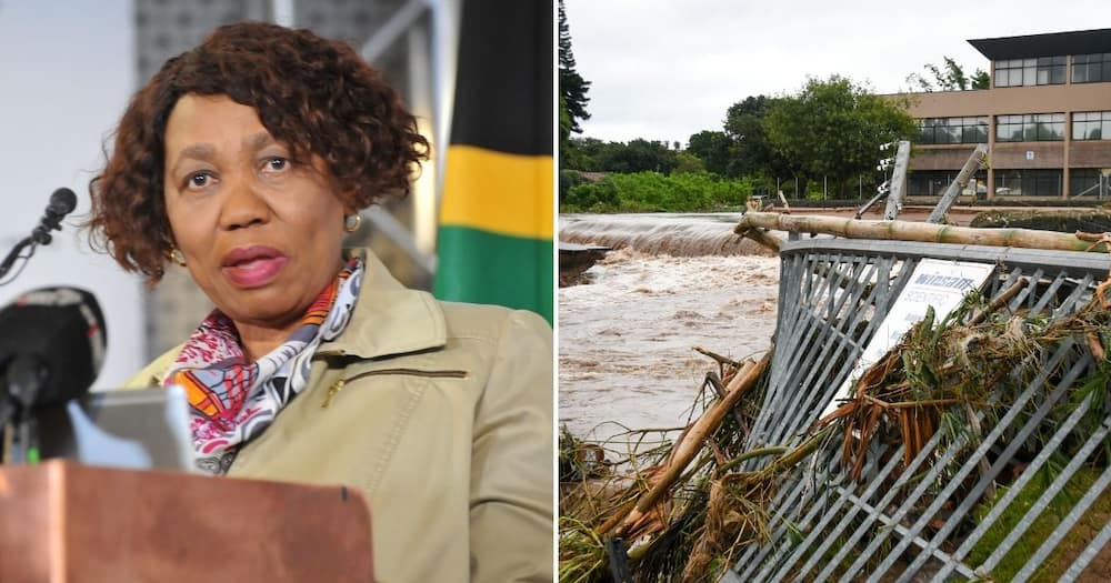 KZN floods, minister of basic education, Angie motshekga, gives update, 57 dead, 320k impacted, R442 million