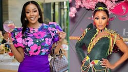 Thembi Seete serves body goals in stunning black dress, Mzansi can't deal: "This girl is on fire"