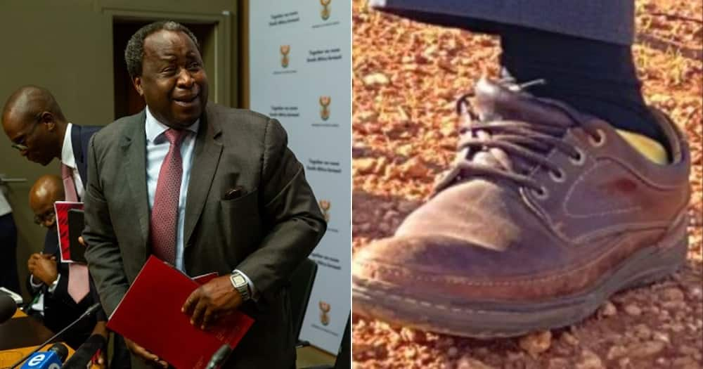 mboweni, shoes, twitter, brown, leather, fashion, finance, reserve, bank, man, money