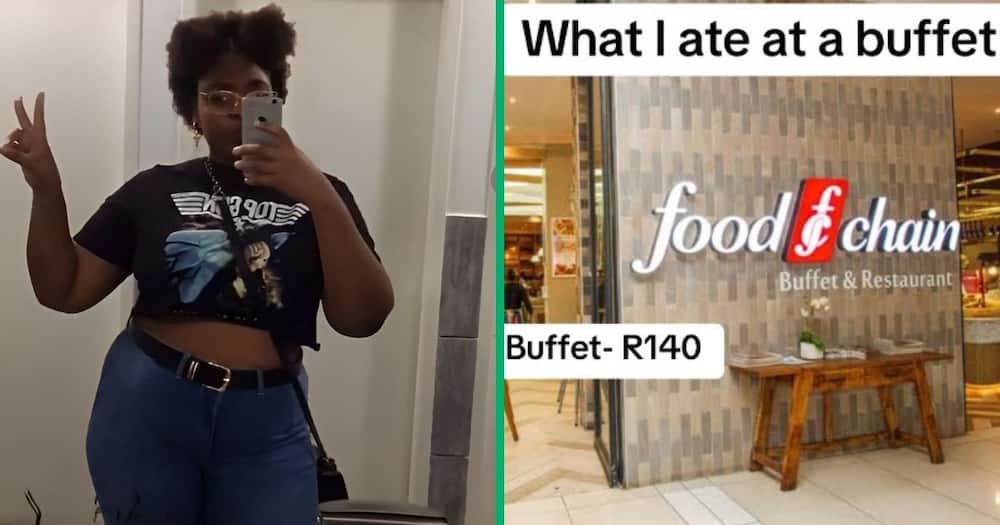 Woman in TikTok video eats buffet in Pretoria