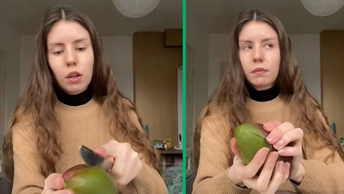 Mzansi confused as woman from Ukraine cuts and eats mango for 1st time, bizarre TikTok video gets 2.8M views