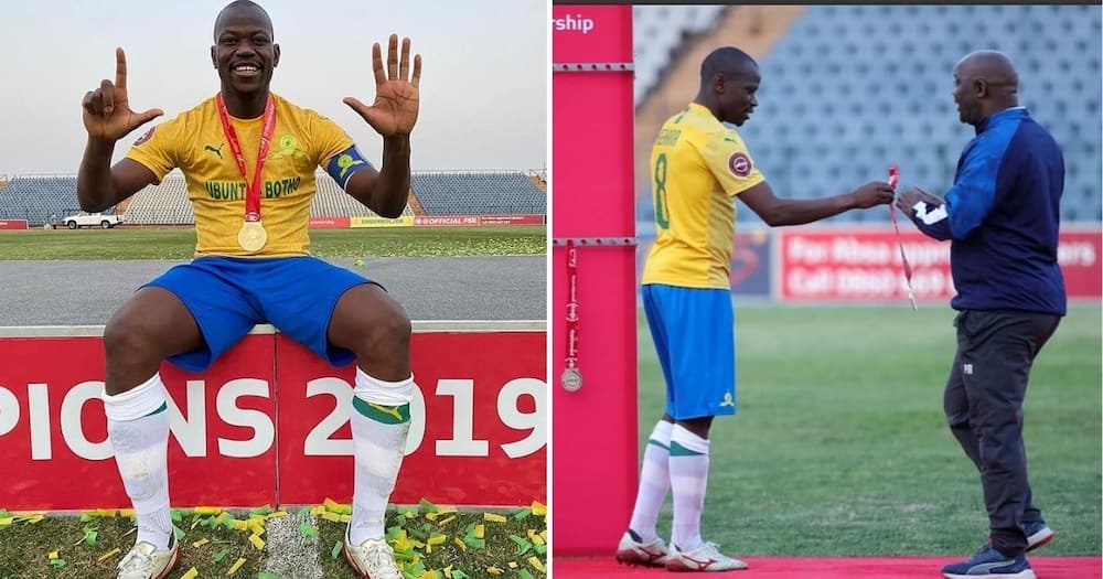 Mamelodi Sundowns skipper Hlompho Kekana says they will celebrate once they score against Al Ahly. Image: @Gonzalez_888/Instagram