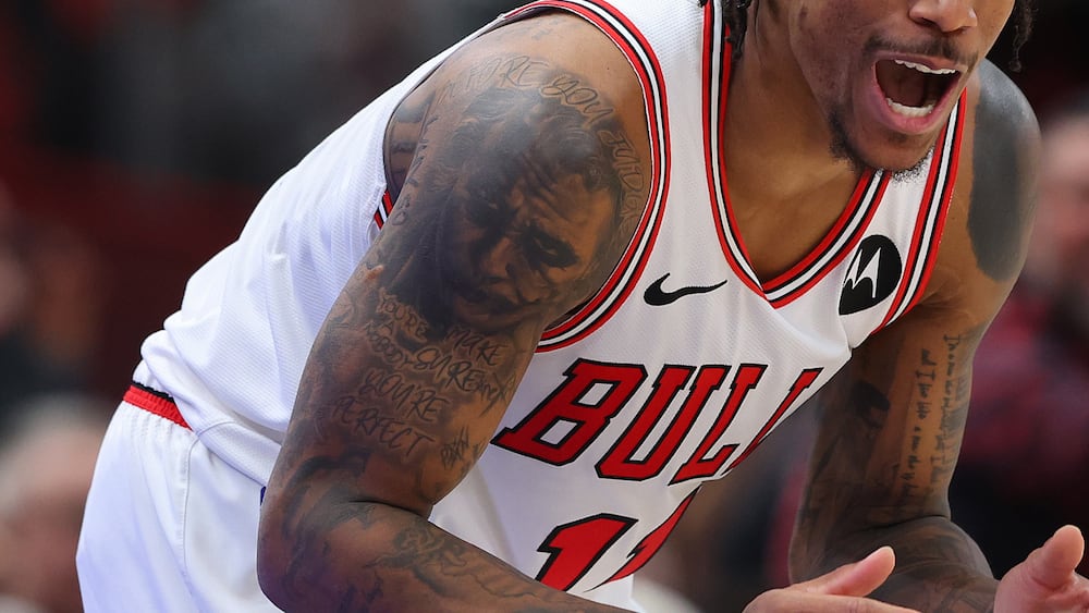 DeMar DeRozan's joker tattoo