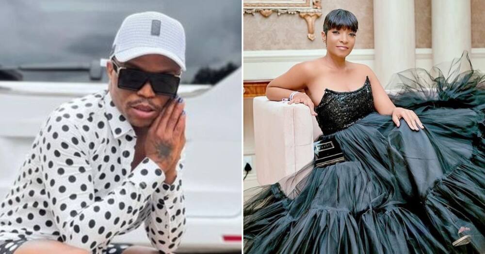 Somizi Mhlongo and his daughter Bahumi's mother Palesa Madisakwane