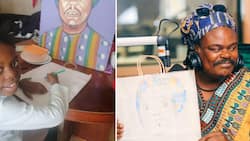 Mzansi artist Rasta beams as 8-year-old daughter draws a picture of him, SA says ‘like father, like daughter’