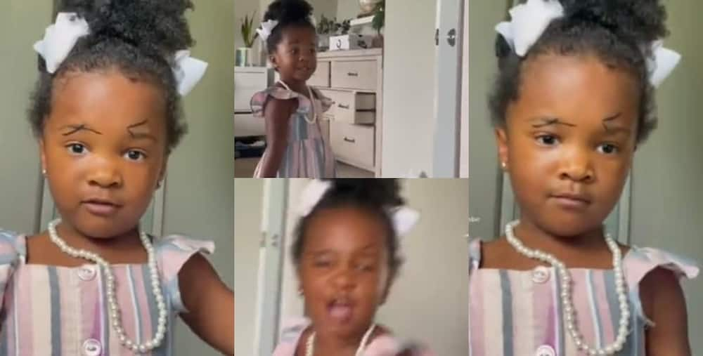 Little girl screams in hilarious video after finally watching her own makeup in mirror