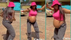 Pregnant woman without stretch marks or swollen legs dances in TikTok video, viewers in awe