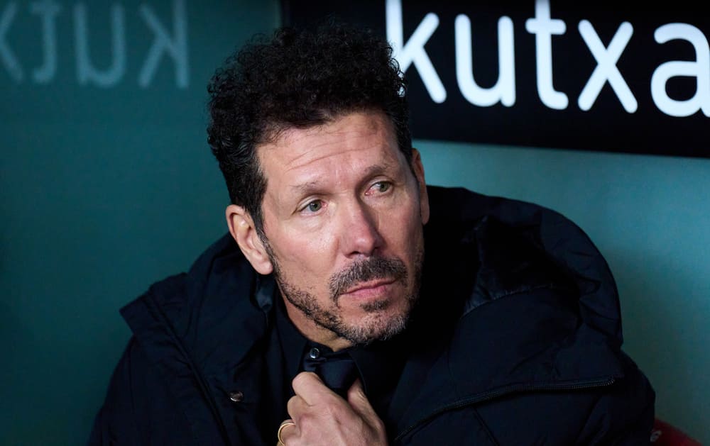 Diego Pablo Simeone reacts during the Copa del Rey Semifinal match