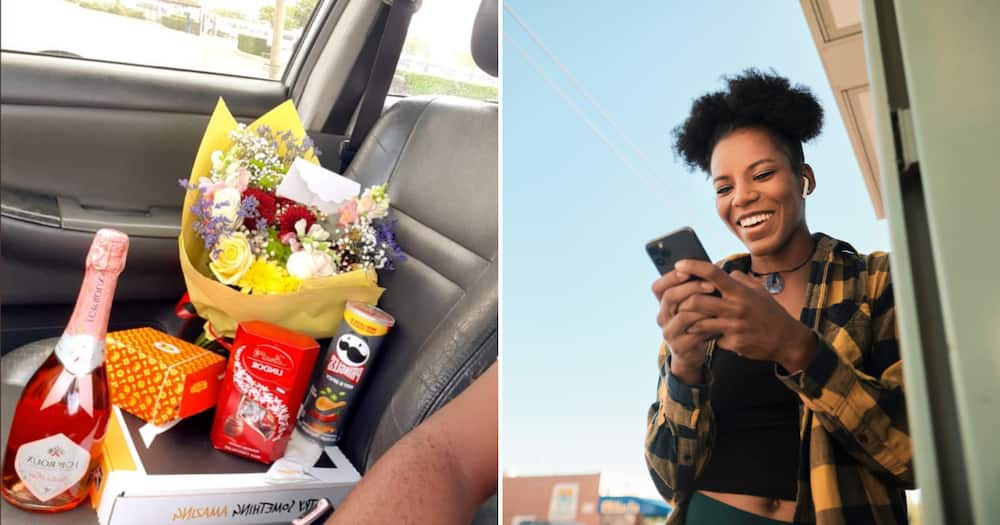 A romantic gent showed off lovely gifts for his bae.
