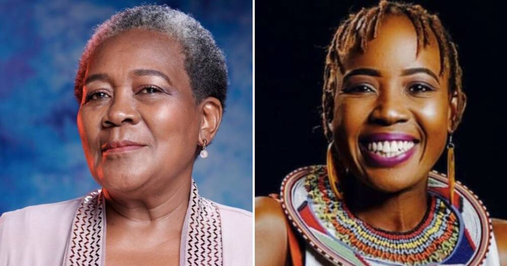 Ntsiki Mzawi reacts after meeting Connie Chiume