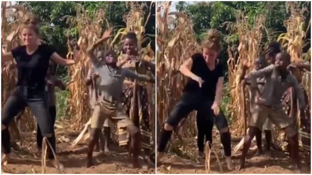 See how this black boy and white lady competed in a dance, many praise the kid