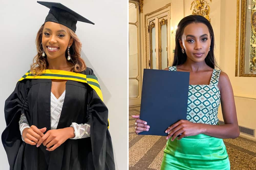 Celeste Khumalo graduating in 2020 and 2022 respectively