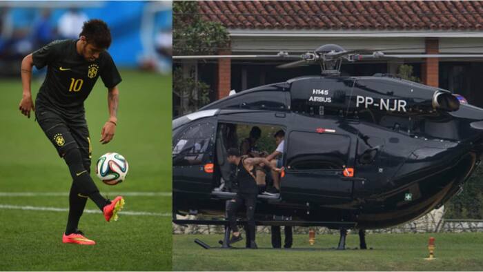 The moment Neymar arrived national team training with customized R306m Custom “Batman” Helicopter