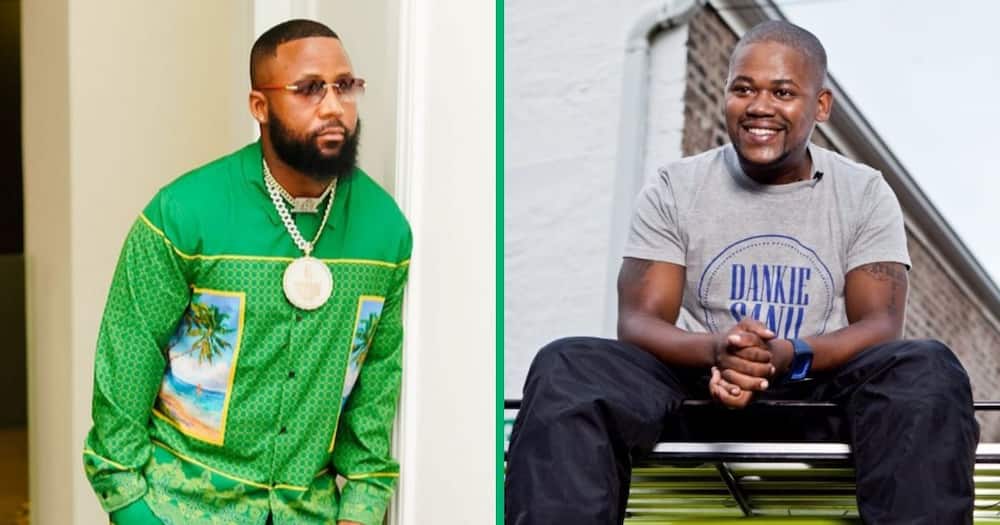 Cassper shared a video of him and Pro Kid recording a song.