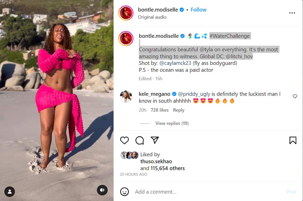 Bontle Modiselle brought the heat with her viral dancing video.
