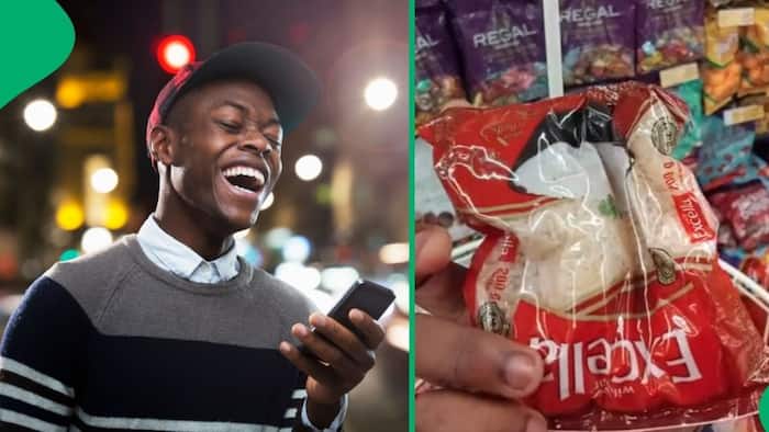 "Buy 5 for R10": Man shows off Shoprite rice special in funny video, says it will last 5 months