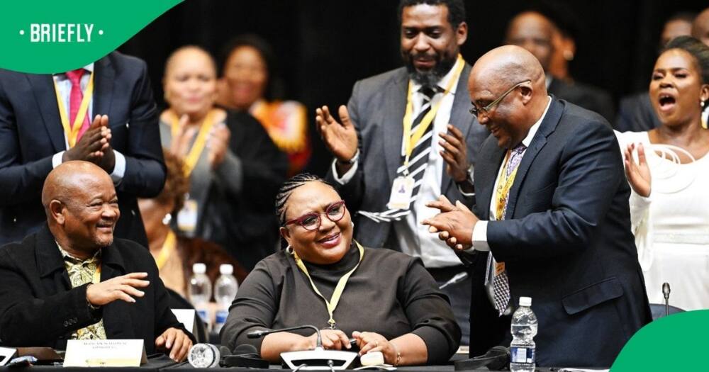 Thoko Didiza, seen here with UDM's Bantu Holomisa and Dr Aaron Motsoaledi, was appointed as the new Speaker of Parliament