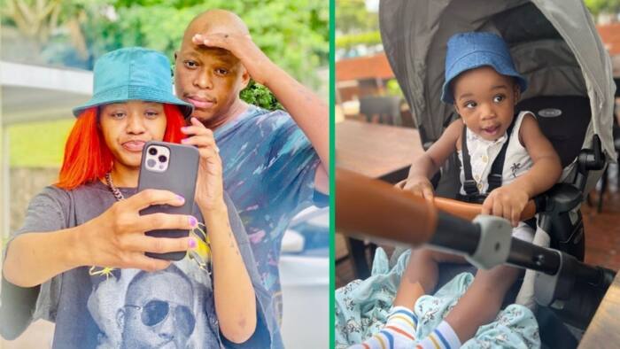 Mampintsha and Babes Wodumo's son Sponge goes viral with dancing video, Mzansi cheers: "He's a star"
