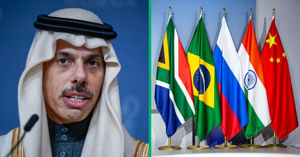 Prince Faisal bin Farhan al Saud announced that Saudi Arabia joined BRICS