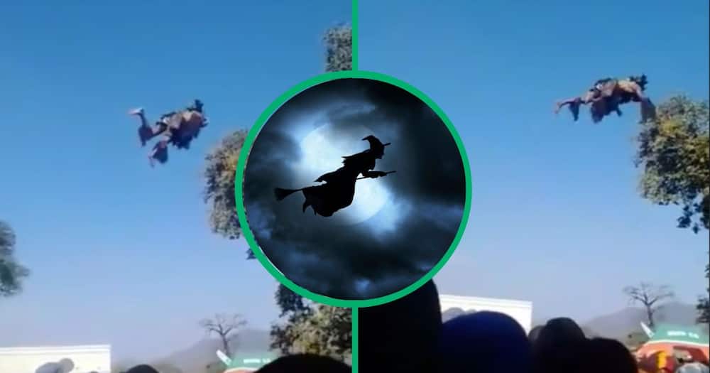 TikTok video shows a man suspended n the air like he is flying