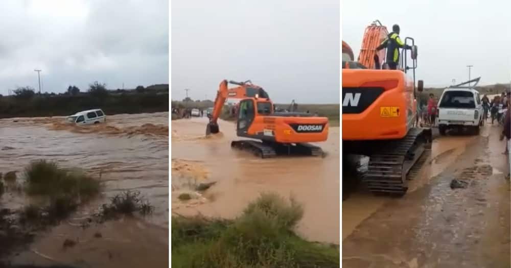 Video, Crawler Excavator, Bakkie, Flood, Mzansi