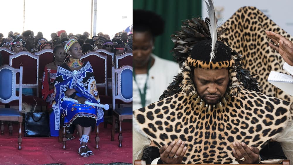 Queen Nozizwe KaMulela at the coronation of King Misuzulu in August 2022 at Moses Mabhida Stadium.
