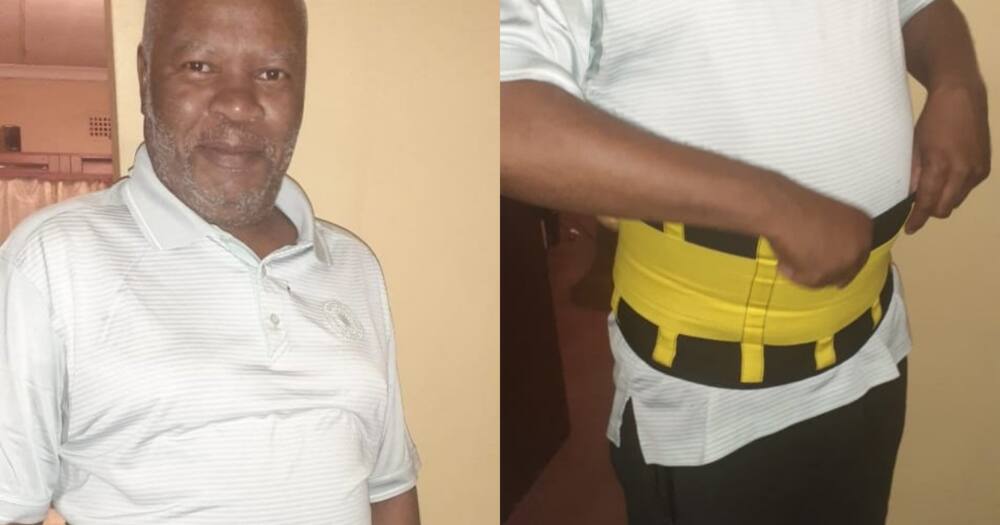 SA Can't Deal After Lady Shares Pics of Grandpa Wearing Waist Trainer