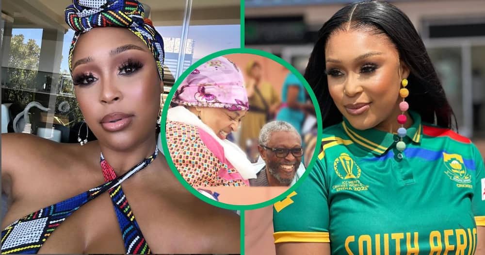 Minnie Dlamini gushes over her parents.
