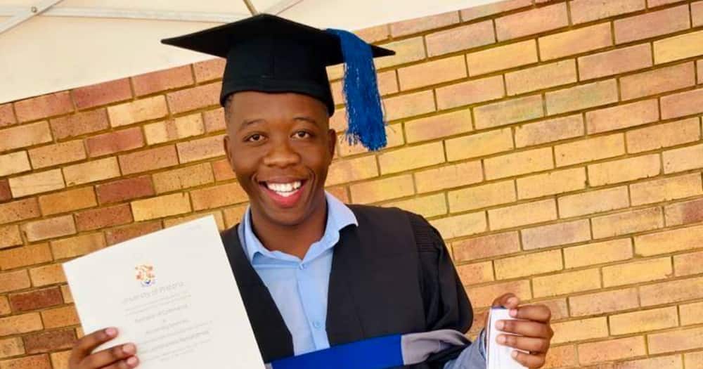 Accounting Science Graduate Bursts With Pride After Securing Degree