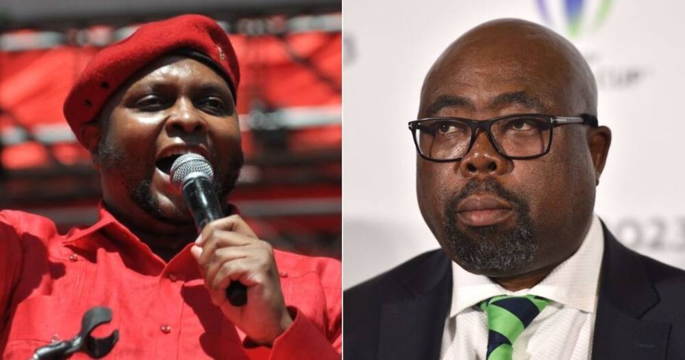 Floyd Shivambu, Thulas Nxesi, EFF, Economic Freedom Fighters, Minister of Employment and Labour, politics, body shaming