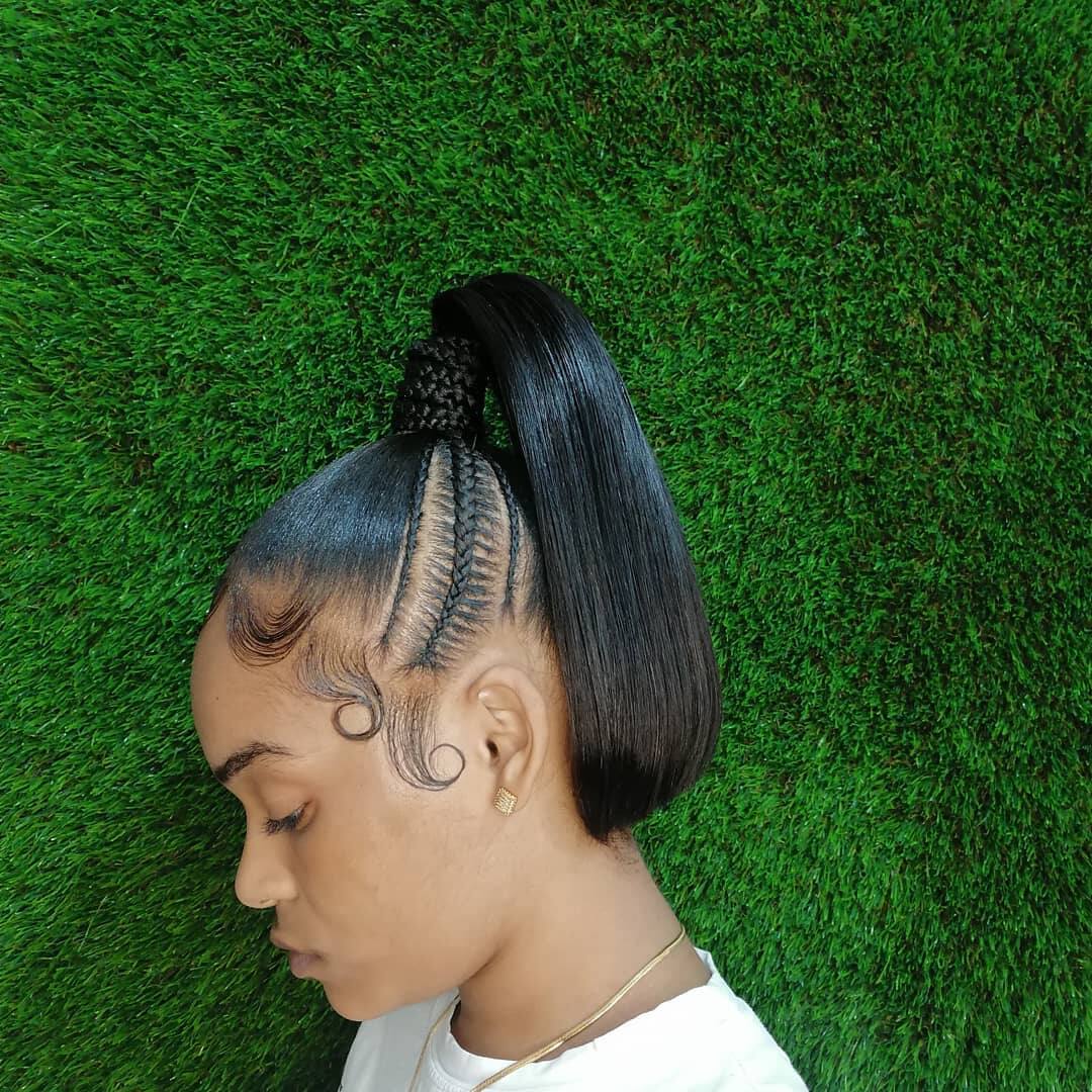 Straight up hairstyles clearance for black ladies 2018