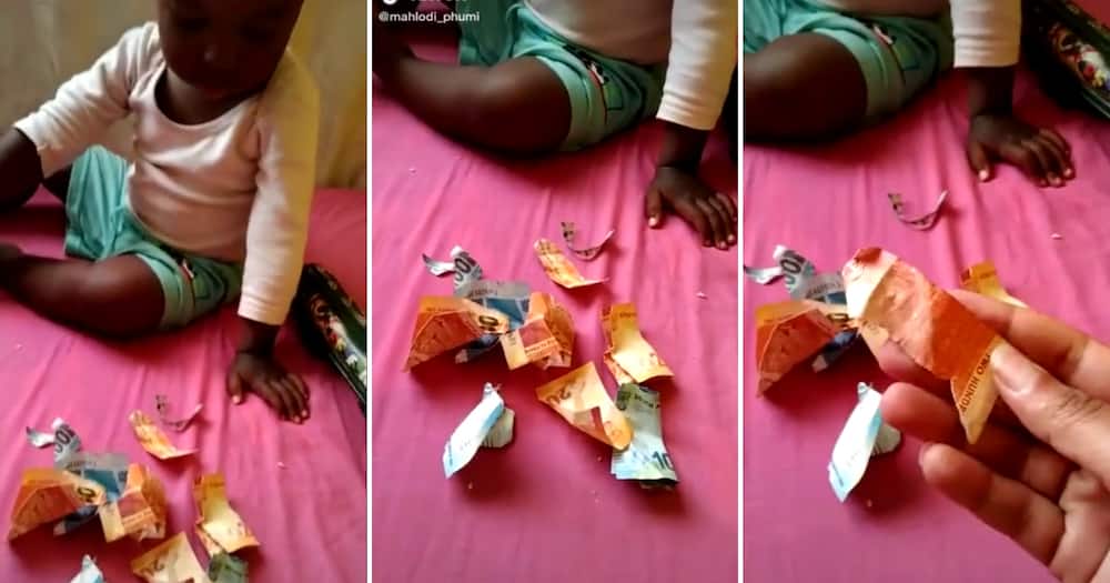 A mama took to the socials to share her disbelief at her child, who tore up some cash.