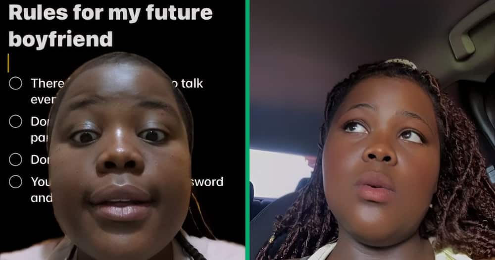 A woman shared on TikTok her hilarious rules for her future bae, and Mzansi loves it.