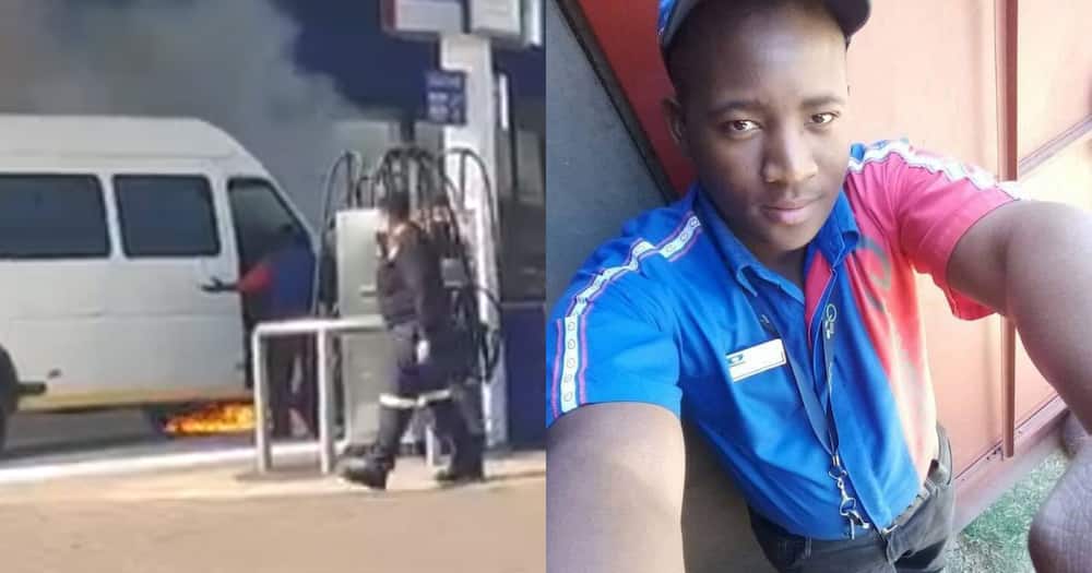 Petrol Attendant Jumps into Flaming Car to Save Car and Petrol Station
