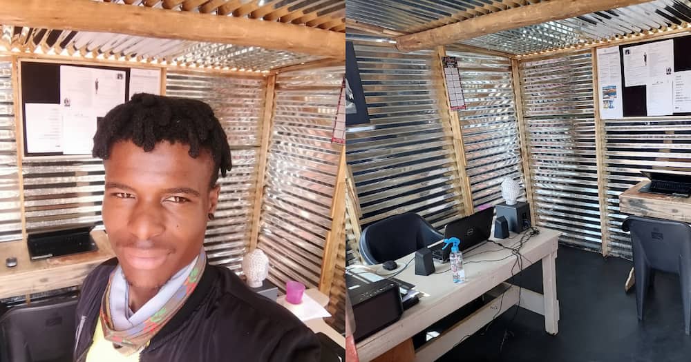 Mzansi Man Opens Internet Café Inside a Shack, Receives Many Praises