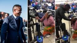 Starstruck woman goes down on her knees to kiss Duduzane Zuma's hand in video: “Priceless moments”
