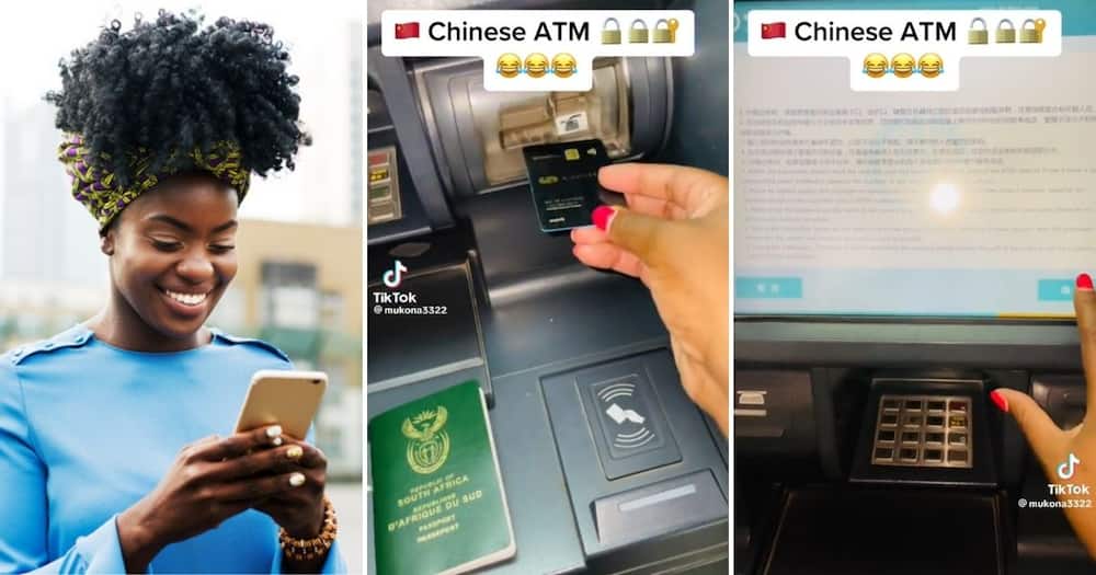 A Capitec customer posted a video withdrawing money from a Chinese ATM
