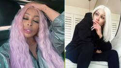 Khanyi Mbau: Mzansi social media users defend actress after UK woman trolls her for having bleached skin
