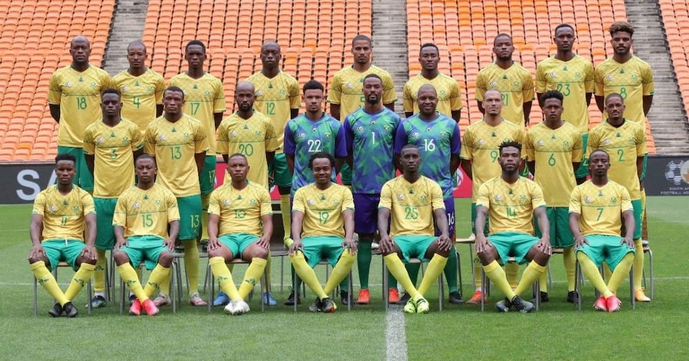 Bafana Bafana goalkeeper Itumeleng Khune, wearing number 16, is facing an uncertain at Kaizer Chiefs: Image: Twitter