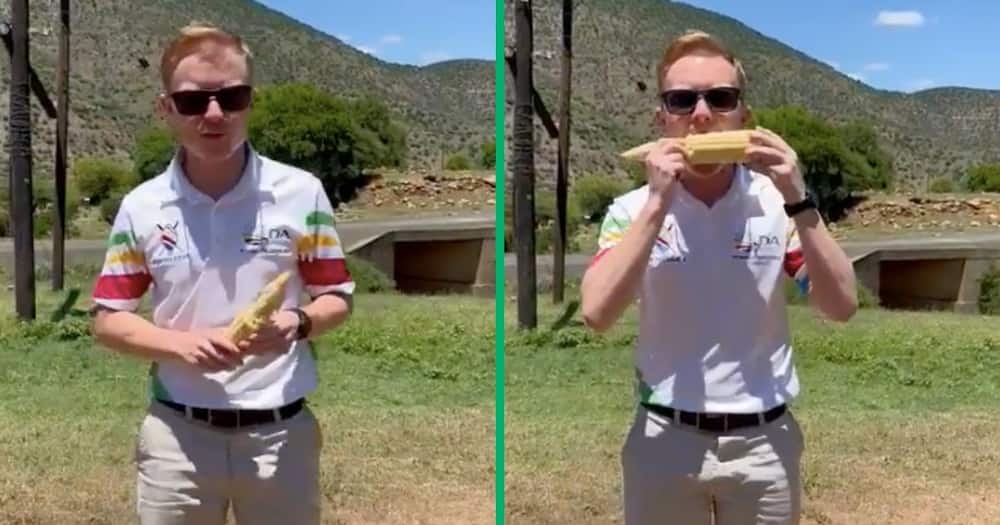 The uMngeni mayor, Chris Pappas, trended for eating maize and speaking isiZulu in a viral video