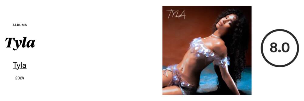 Pitchfork rated Tyla's debut album