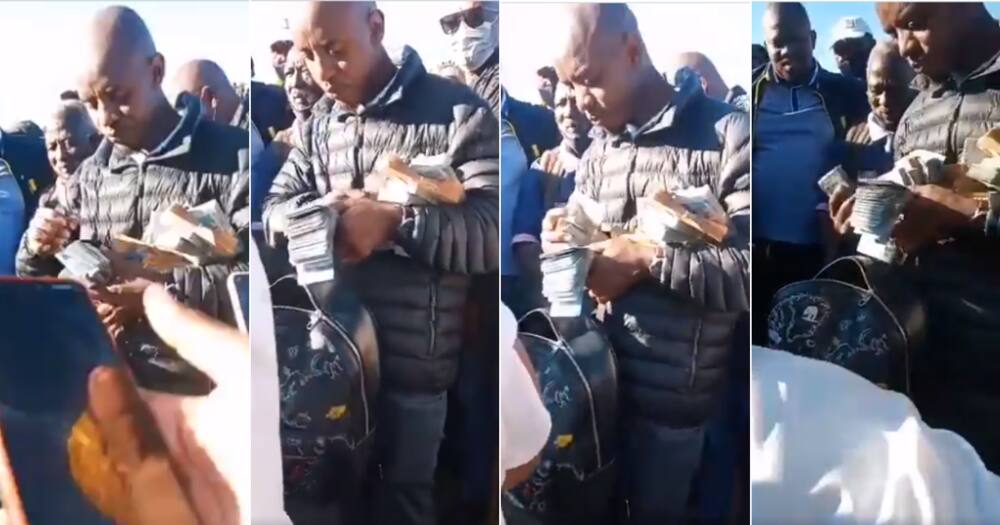 Man Shows Off Big Stacks of Cash in Public, Mzansi Has Mixed Reactions