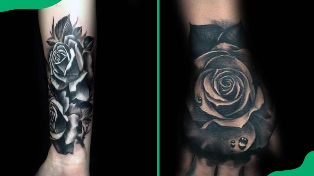 Dark rose tattoos